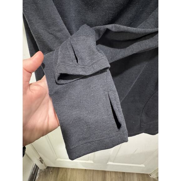 Dover Saddlery Riding Sport Equestrian Gray Wool Blend Wrap Cardigan Coatigan L - Picture 5 of 8